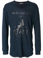 Dsquared2 Printed Long Sleeve T-shirt - Blue