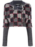 Chanel Vintage Checked Skirt Suit, Women's, Size: 38, Blue