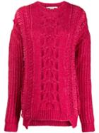 Stella Mccartney Chunky Cable Knit Sweater - Pink