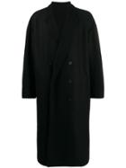 Ann Demeulemeester Oversized Double Button Coat - Black