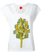 Ultràchic Traffic Light Print T-shirt, Women's, Size: Large, White, Cotton