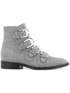 Givenchy Elegant Studs Flat Ankle Boots - Grey