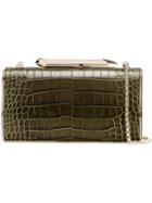 Kotur Crocodile Effect Clutch, Women's, Green
