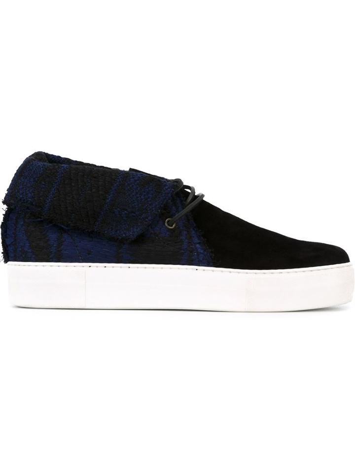 Ports 1961 Woven Panel Sneakers, Men's, Size: 43, Black, Suede/cotton/rubber