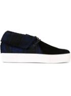 Ports 1961 Woven Panel Sneakers, Men's, Size: 43, Black, Suede/cotton/rubber