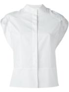 Maison Margiela Cap Sleeve Shirt, Women's, Size: 44, White, Cotton