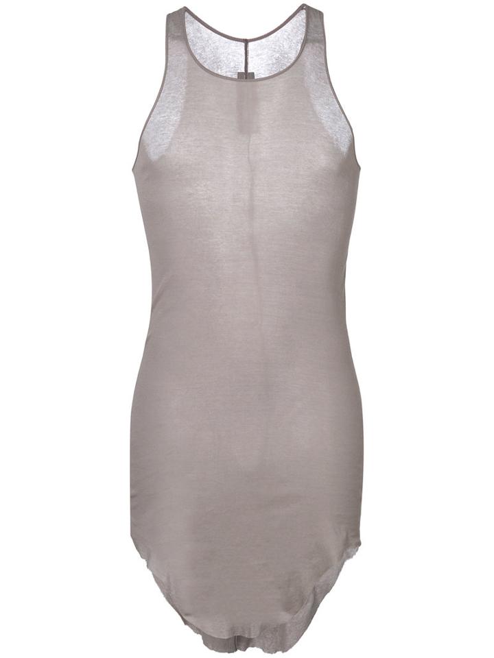 Rick Owens - Curved Hem Tank Top - Men - Cotton - L, Nude/neutrals, Cotton