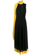 Givenchy Asymmetric Cocktail Dress With Contrasting Ruffles - Black