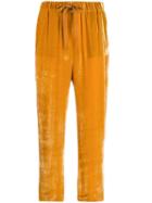 Semicouture Velvet Trousers - Yellow