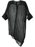 Forme D'expression - Asymmetric Oval Shirt - Women - Linen/flax - M, Black, Linen/flax