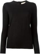 Tory Burch Crew Neck Sweater, Women's, Size: Small, Black, Cashmere