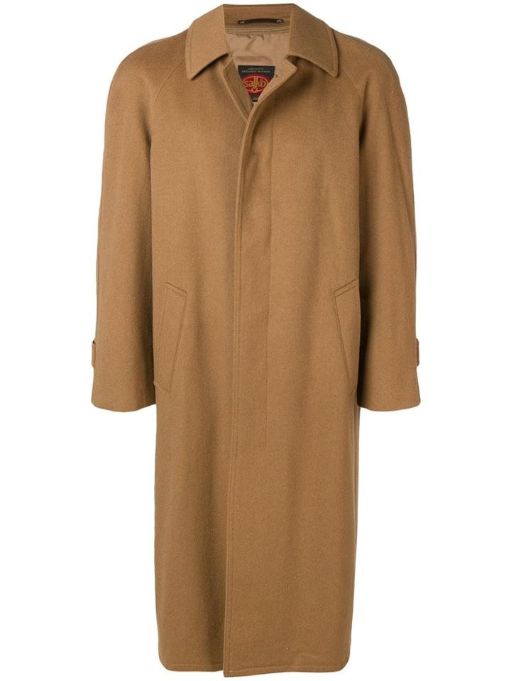 A.n.g.e.l.o. Vintage Cult 1970's Long Car Coat - Brown