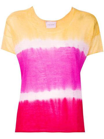 Fine Edge Cashmere Striped Top - Yellow