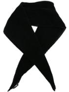 Agnona Pleated Scarf, Women's, Black, Silk/cashmere