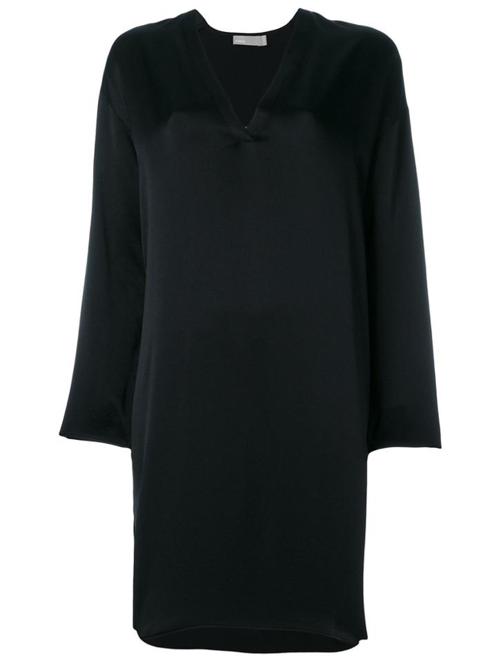 Vince V-neck Tunic Dress - Black