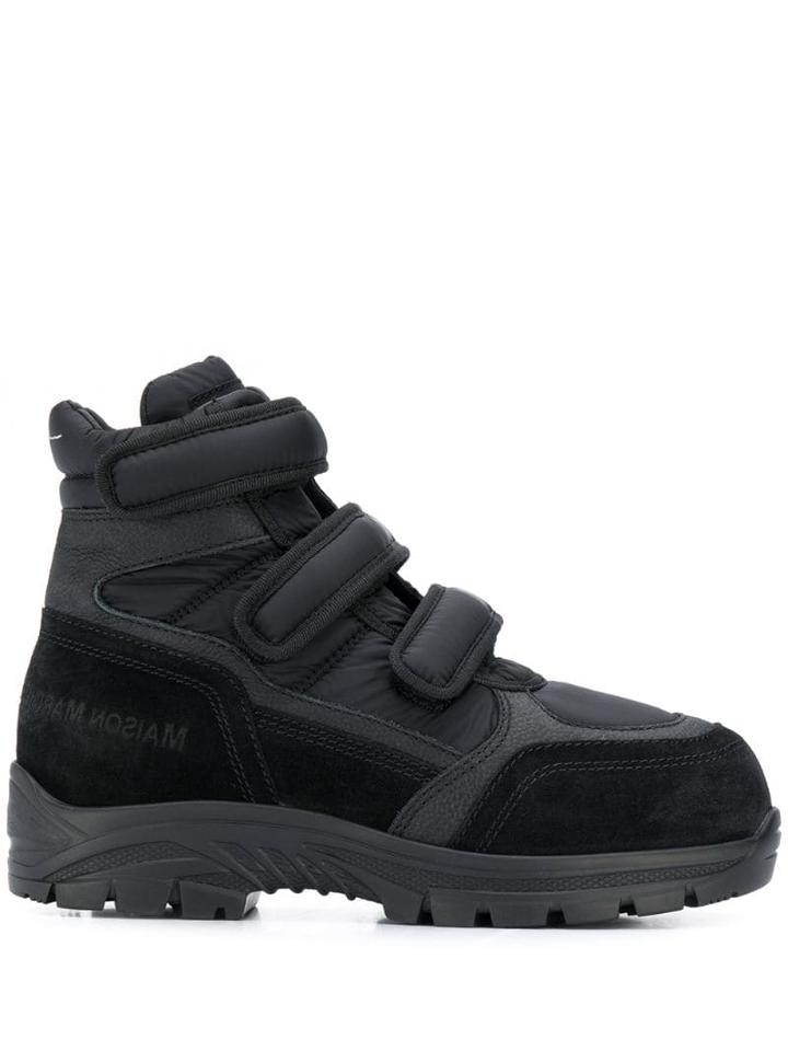 Mm6 Maison Margiela Padded Touch-strap Boots - Black