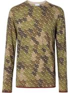 Burberry Monogram Print Merino Wool Sweater - Green