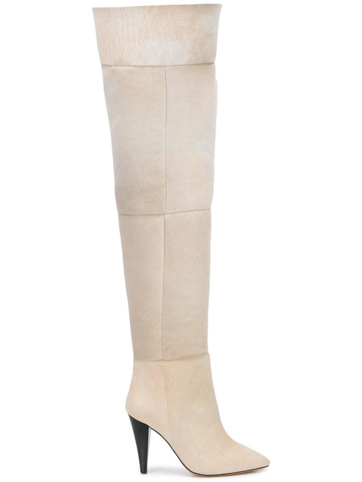 Iro Pointed Knee High Boots - Neutrals