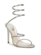 René Caovilla Wrapped Ribbon Sandals - Silver