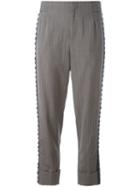 A.f.vandevorst '162 Parent' Cropped Trousers, Women's, Size: 34, Grey, Lyocell/virgin Wool