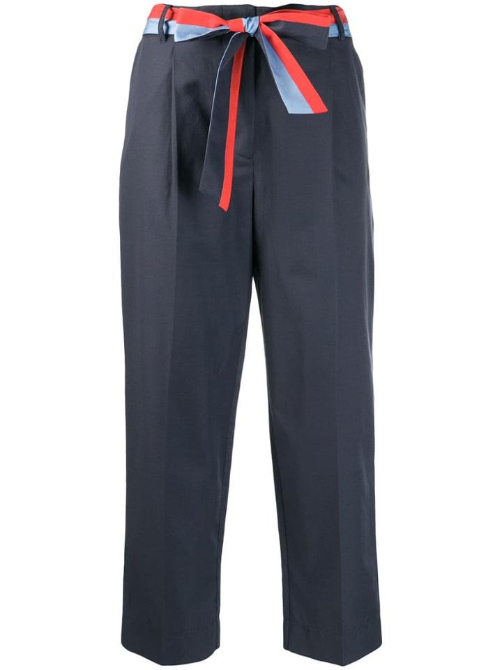 Chinti & Parker Formal Cropped Trousers - Blue