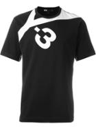 Y-3 Logo Print T-shirt, Men's, Size: Xl, Black, Cotton