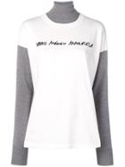 Mm6 Maison Margiela Logo Turtle Neck Sweater - Grey