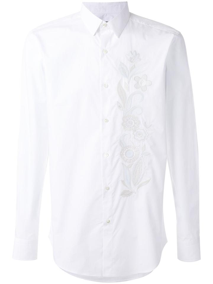 Fendi Classic Shirt, Men's, Size: 39, White, Cotton/polyester