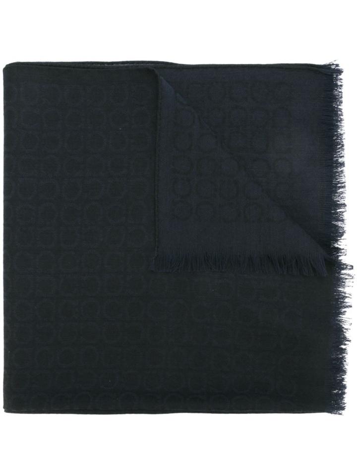 Salvatore Ferragamo Gancio Print Scarf - Blue