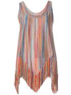 Marco De Vincenzo Striped Fringed Tank Top - Multicolour