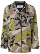 Closed Camouflage Shirt Jacket - Green