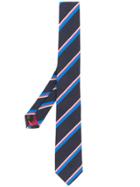 Paul Smith Diagonal Striped Tie - Blue