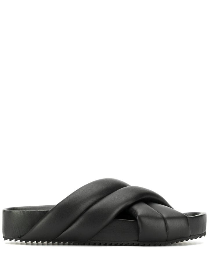 Jil Sander Crossover Straps Sandals - Black