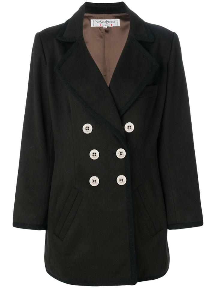 Yves Saint Laurent Vintage Double Breasted Coat - Brown
