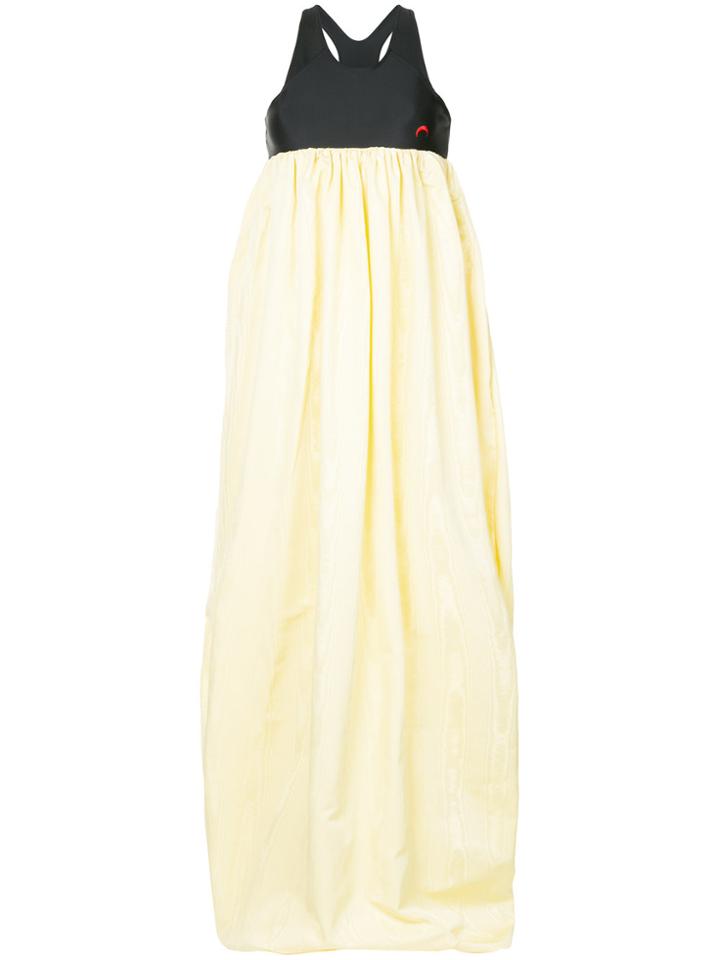 Marine Serre Sleeveless Hybrid Puffball Dress - Yellow & Orange