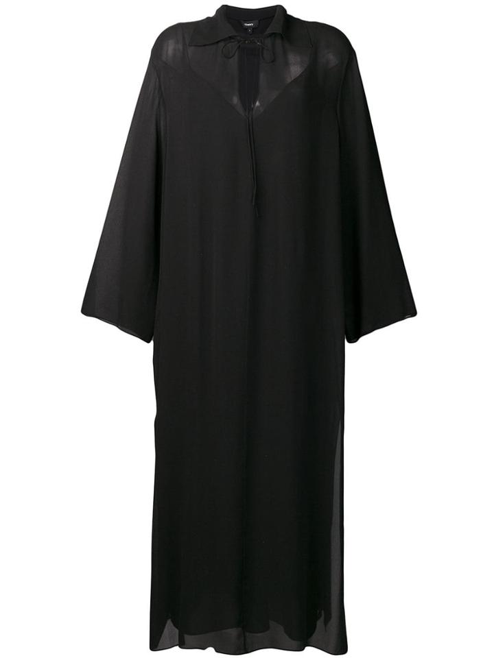 Theory Long-sleeve Flared Dress - Black