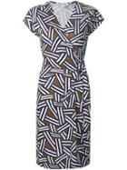 Diane Von Furstenberg V-neck Printed Wrap Dress
