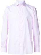 Isaia Gingham Print Shirt, Men's, Size: 16 1/2, Pink/purple, Cotton