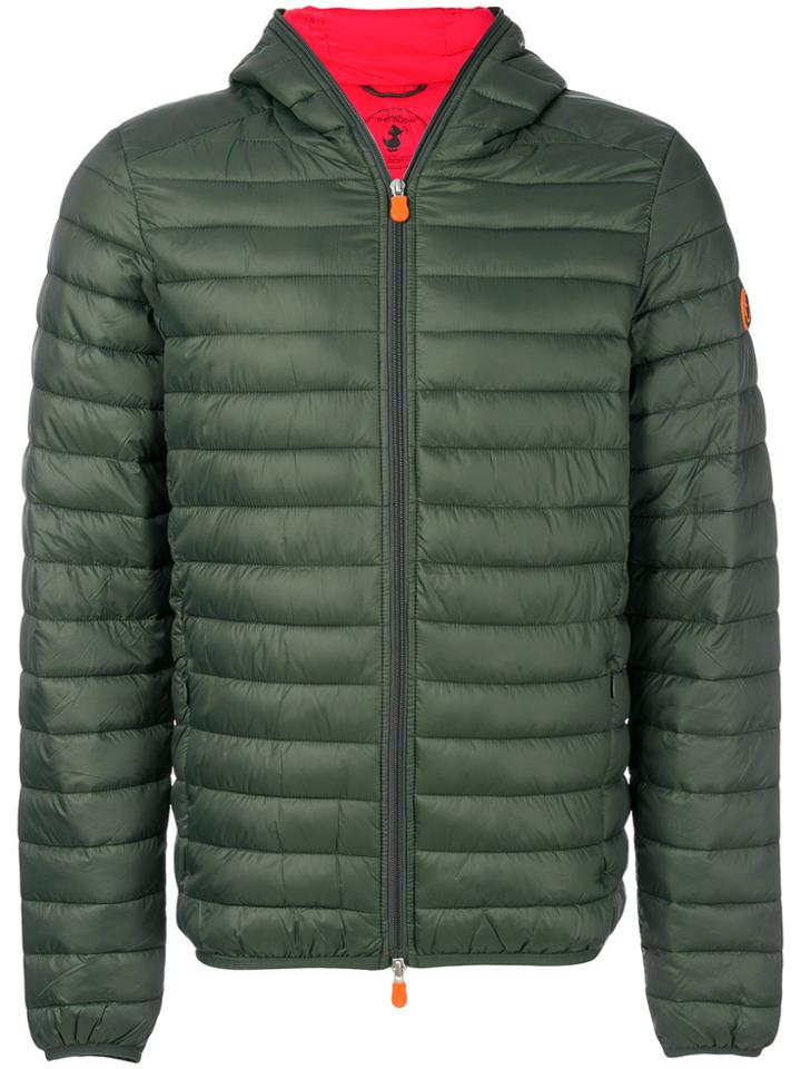 Save The Duck Hooded Padded Jacket - Green