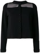 Emporio Armani Sheer Panel Cardigan - Black