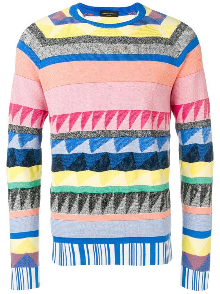 Roberto Collina Intarsia-knit Jumper - Blue