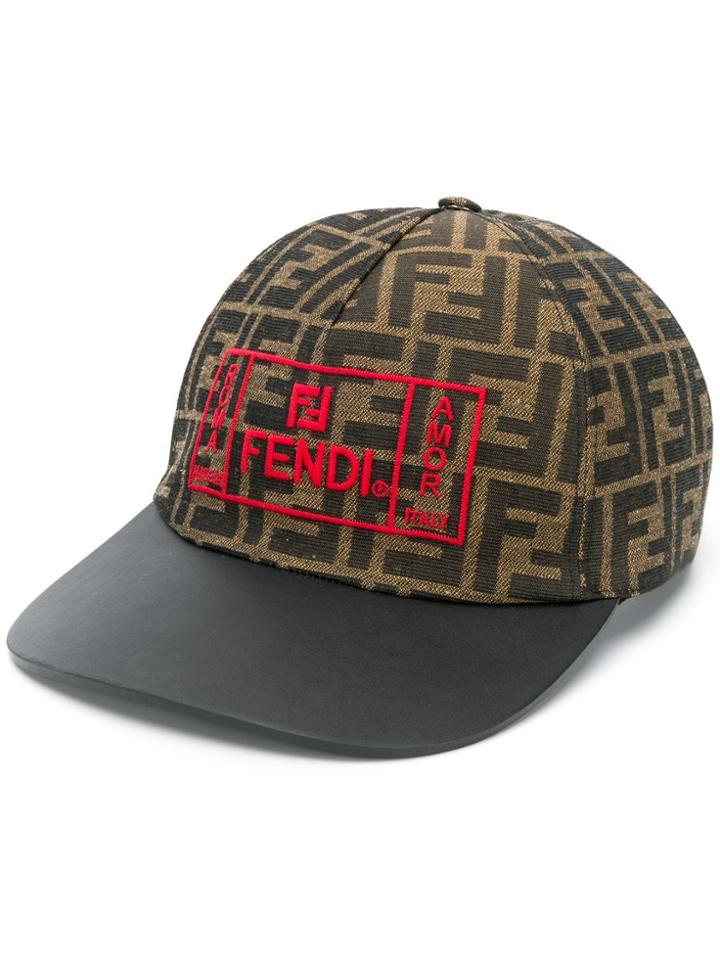 Fendi Logo Cap - Neutrals