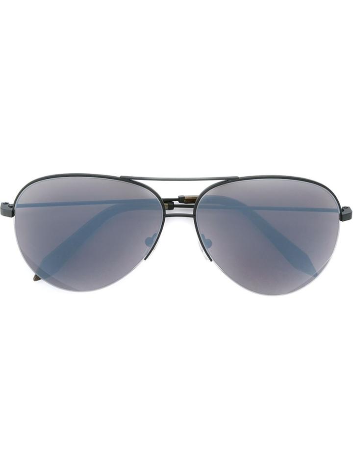 Victoria Beckham 'classic Victoria' Aviator Sunglasses - Black
