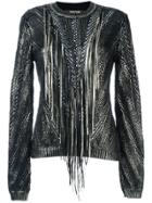 Roberto Cavalli Metallic Fringed Jumper