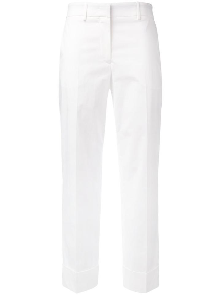 Emilio Pucci - Tailored Cropped Trousers - Women - Cotton/spandex/elastane - 40, White, Cotton/spandex/elastane