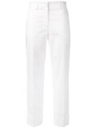 Emilio Pucci - Tailored Cropped Trousers - Women - Cotton/spandex/elastane - 40, White, Cotton/spandex/elastane