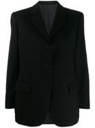 Burberry Pre-owned 1990s Buttoned Boxy Blazer - Black