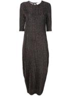 Carolina Herrera Round Neck Ribbed Dress - Black