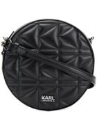 Karl Lagerfeld K/kuilted Round Crossbody - Black