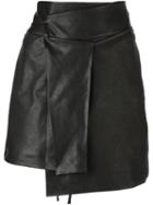 Isabel Marant Asymmetric Skirt, Women's, Size: 36, Black, Lamb Skin/cotton